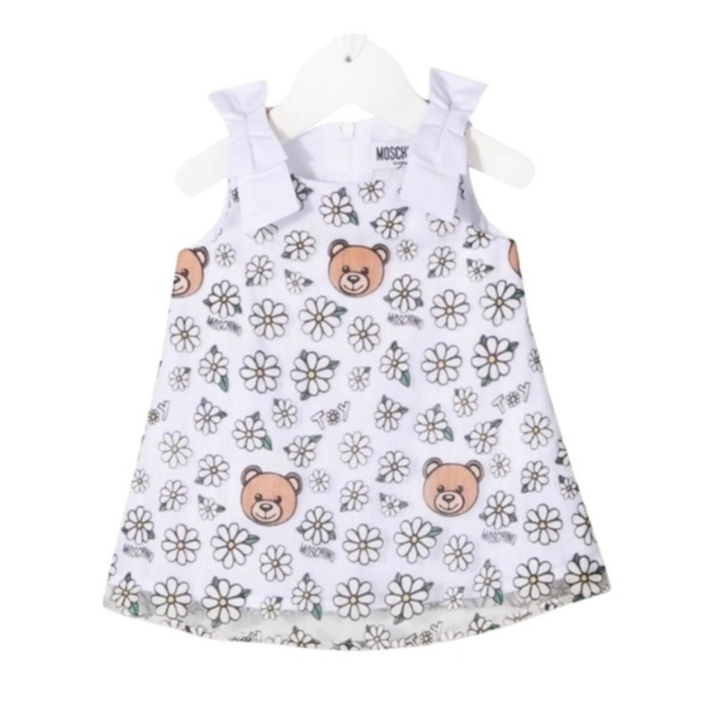 MOSCHINO BABY GIRL TEDDY BEAR SHORT DRESS